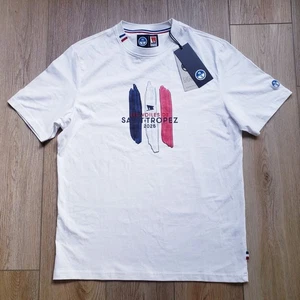 Neu North Sails Herren Les Voiles Saint-Tropez weiß Farbe Logo T-Shirt Größe S/M - Bild 1 von 14