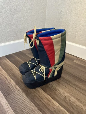 Botas de nieve Kelso Moon vintage boho años 60 70 difíciles de encontrar usadas en excelente estado utilería retro raras Foto 1 de 4