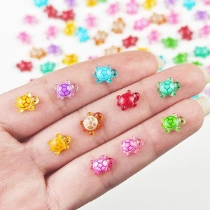 100 Pieces Tiny Turtles for Crafts Luminous Mini Resin Turtles Dollhouse Mini... - Picture 1 of 7