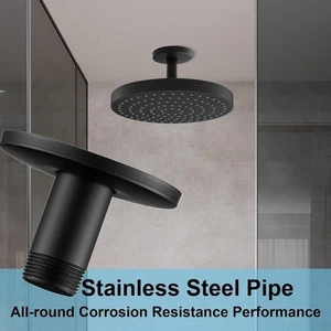 with Flange Shower Wall Pipe 10cm Shower Ceiling Rod Hard Water - Picture 1 of 12