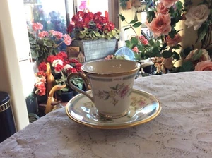 Lenox MORNING BLOSSOM USA Cup & Saucer Floral Gold Band - Picture 1 of 7
