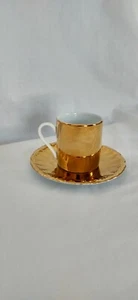Bareuther Bavaria Espresso Cup and Saucer Gold Germany EUC - Picture 1 of 5