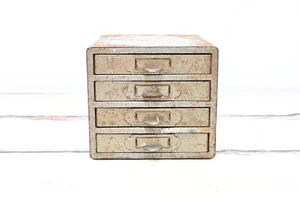 Vntg Century Espositore Utilità Armadio Portaoggetti 4 Cassetti Scomparti Piccole Parti 2 - Foto 1 di 11