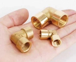 Brass 1/2" BSP Thread Half Inch Elbow Female To Female Fitting Connector L F-F - Picture 1 of 2