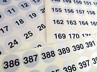 Silver 25mm Round Consecutive Sequential Number Labels Numbering Stickers