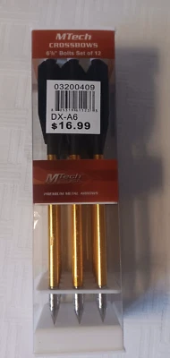 MTECH USA DX-A6 Premium Crossbows 6 3/8"  Bolts New 12 Pack - Image 1 of 3