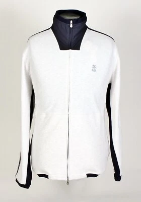 Chaqueta de algodón Brunello Cucinelli con logotipo - Blanca - XXL - Nueva - $1425 al por menor Foto 1 de 4