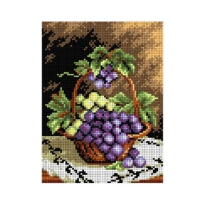 "Traube" bedruckt Leinwand Kreuzstich Wandteppich Gobelin Stickerei Orchidea 2098F - Bild 1 von 1