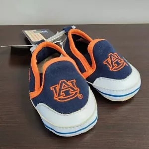 Auburn University Tiger Schuhe Baby 6-9 Monate Größe 3 Stiefeletten Krippe Slipper NCAA Neu mit Etikett - Bild 1 von 13