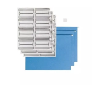 Smead ProTab 10% Recycled Hanging File Folder 3-Tab Letter Size Blue 20/Box - Picture 1 of 4
