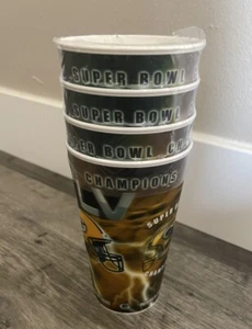 Green Bay Packers Cups NFL Super Bowl Champions XLV Full 3D Holographic 4 Sealed - Bild 1 von 5