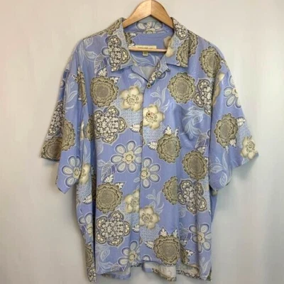 Camisa Joseph & Feiss Abotonada XXL Seda Manga Corta Floral Camisa Hawaiana Core Fa Foto 1 de 4