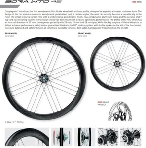 Campagnolo Bora WTO 45 DB ( 142 / 12 ) 2 WF Wheelset ( WH20 -BOWTODFR45DK ) - Picture 1 of 10