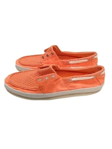 Coach  Malania Signature Women's Boat Shoes Size US 8 Orange - Picture 1 of 12