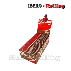 PAPEL SMOKING MARRÓN CORTO NATURAL, CAJA 50 LIBRITOS. ROLLING PAPER BROWN - Imagen 1 de 1