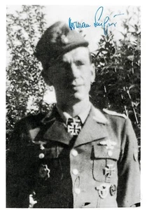 Herman Buchner Signed 8x10 Photograph (d) WWII German Ace 58 V - Picture 1 of 1