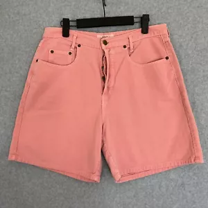 Vintage Guess Georges Marciano Hochhaus Knopffliege Mama Jeansshorts Größe 3 pink - Bild 1 von 14