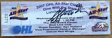 Steven Stamkos autograph 2007 OHL All Star Classic Ticket
