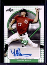 2018 Leaf Perfect Game Hunter Barco Green Auto Autograph #1/1