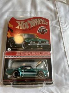 Hot Wheels RLC 1968 Custom Plymouth Barracuda Teal (HWF13) - Picture 1 of 2