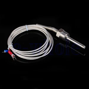 RTD Pt100 ohm Probe Sensor L 50mm PT NPT 1/2'' Thread with Lead Wire EW - Picture 1 of 1