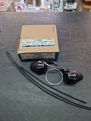 525323600 RMS COPPIA MANETTINI CAMBIO MTB SHIMANO TOURNEY   6 VELOX VELOCITÀ - Immagine 1 di 3