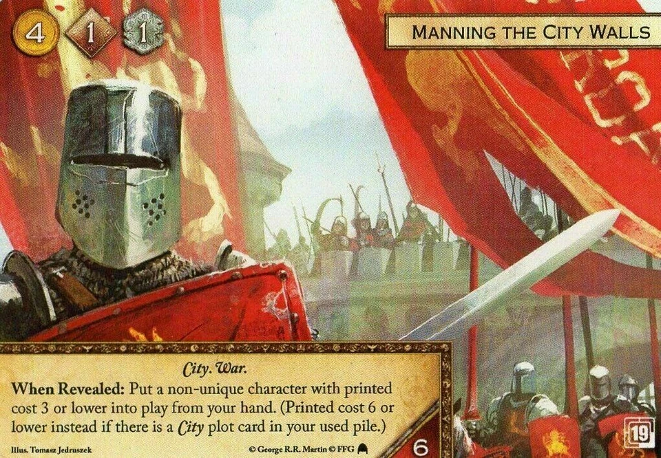 Game of Thrones Card Game LCG 2nd Ed - Manning the City Walls Alt Art Promo - Image 1 of 1