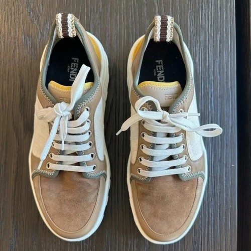 Sneakers uomo Fendi pelle e tela taglia 7 (donna 8 5)