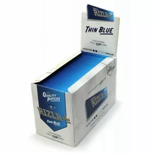 Cartine Rizla Blu Corte Blue Regolare Scatola - BOX DA 100 Libretti - Picture 1 of 1