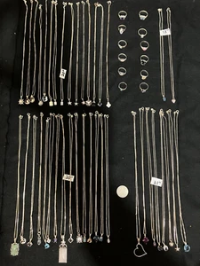177g Silber 925 Schmuck Konvolut Ketten Anhänger Ringe Wiederverkauf tragbar kein Schrott - Bild 1 von 16