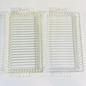 Vintage Pair Clear Depression Glass Trays Trinket Holder - Picture 1 of 7