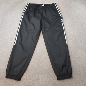 Adidas Mens Tracksuit Bottoms XL Black Shell Pants Originals Trefoil Superstar - Picture 1 of 9
