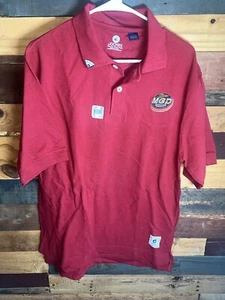 NEW Vintage 90s Miller Genuine Draft Beer Collared Red colored Shirt Size Medium - Picture 1 of 8