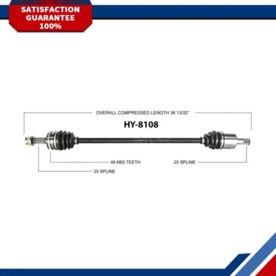 Junta de eje CV delantera derecha compatible con Hyundai Accent Kia Rio 2006-2010 2011 automático Foto 1 de 3