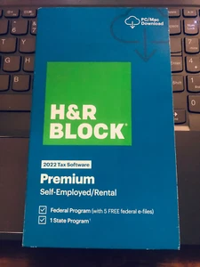 H&R Block Tax Software Premium 2022 PC/Mac [Boxed Key Card] - Bild 1 von 3