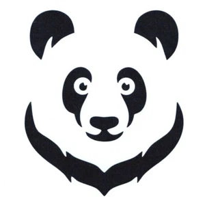 Pochoir panda réutilisable réversible animaux. Stencil panda reusable reversible - Picture 1 of 1