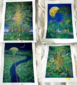 Secret of Mana Poster Kunst Heiliges Schwert Legende Hiroo Isono 594x841 mm A1 4er Set Neu - Bild 1 von 24