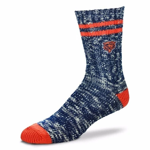 Chicago Bears NFL For Bare Feet Men's Alpine Soft Crew Socks-SZ LARGE Cover