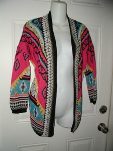 indian print cardigan sweaters