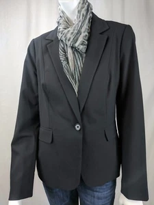 NUEVO ABRIGO BLAZER LAUNDRY BY SHELLI SEGAL NEGRO COSIDO CORTO RECOGIDO TALLA 12 - Imagen 1 de 6