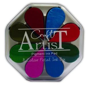 CRAFT ARTIST PIGMENT INK PETALS - SUMMER - 8 COLOURS - CAT052 - Picture 1 of 1