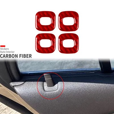 Отделка крышек дверных замков из красного углеродного волокна для Chevrolet Malibu 2008-12 4 шт. - Изображение 1 из 4