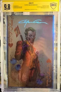 THE JOKER #1 CRAIN NYYC FOIL VARIANT CBCS 9.8 SIGNED BY CLAYTON CRAIN 231/500 - Picture 1 of 2