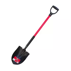 New Heavy Duty 14-Gauge Steel Round Point Shovel with Fiberglass Handle - Picture 1 of 12
