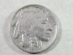 1930-P 5C Buffalo Indian Head Nickel, Antique U.S. Coinage, Free Shipping - Picture 1 of 2