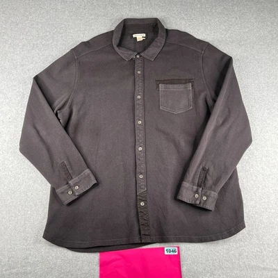 Camisa masculina manga longa carbono 2 cobalto 2XL preta peso pesado botão - Imagem 1 de 4