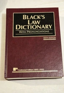 Black's Law Dictionary with Pronunciations Sixth Edition Hardcover Centennial - Picture 1 of 2
