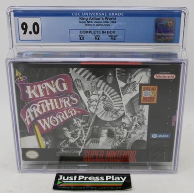 King Arthur's World Super NES CIB CGC Graded 9.0 w/ 9.6 Cart! - Image 1 of 4
