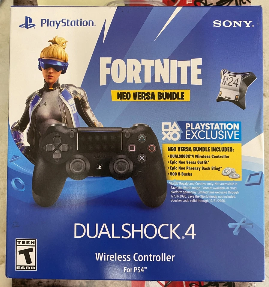 Sony PlayStation 4 DualShock Wireless Controller - Jet Black Fortnite Neo Versa - Image 1 of 1