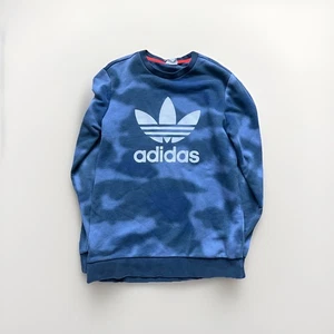 Boys, Adidas Sweater, Blue And Dark Blue Size Youth Large - Picture 1 of 1